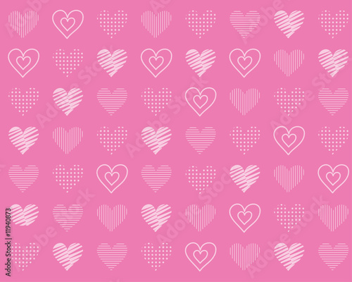 Herz Tapete in rosa