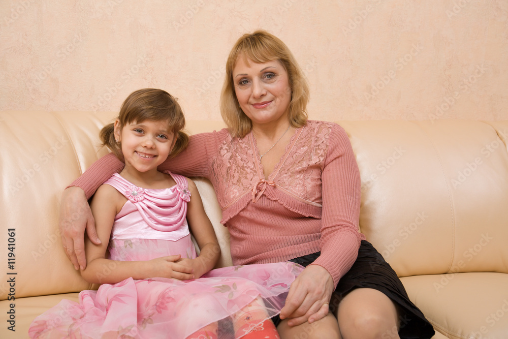 Grandchild and grandmother Grandchild and grandmother