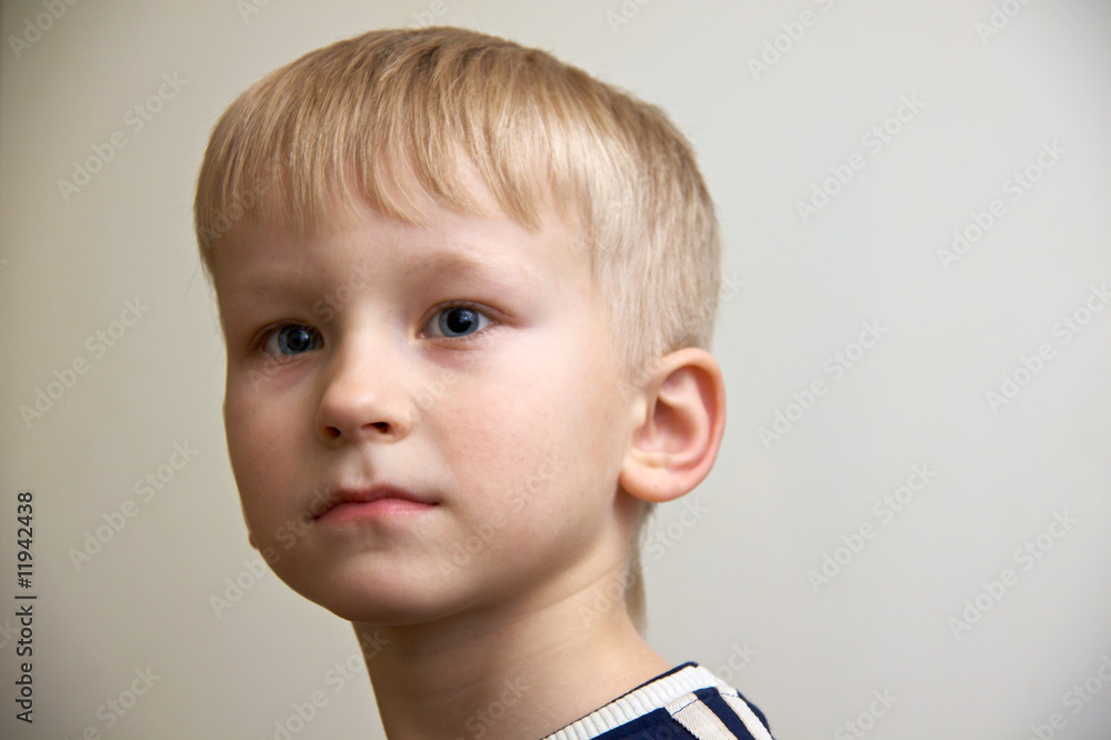 Young serious boy Young serious boy