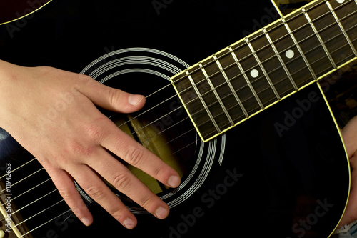 Playing guitar photo