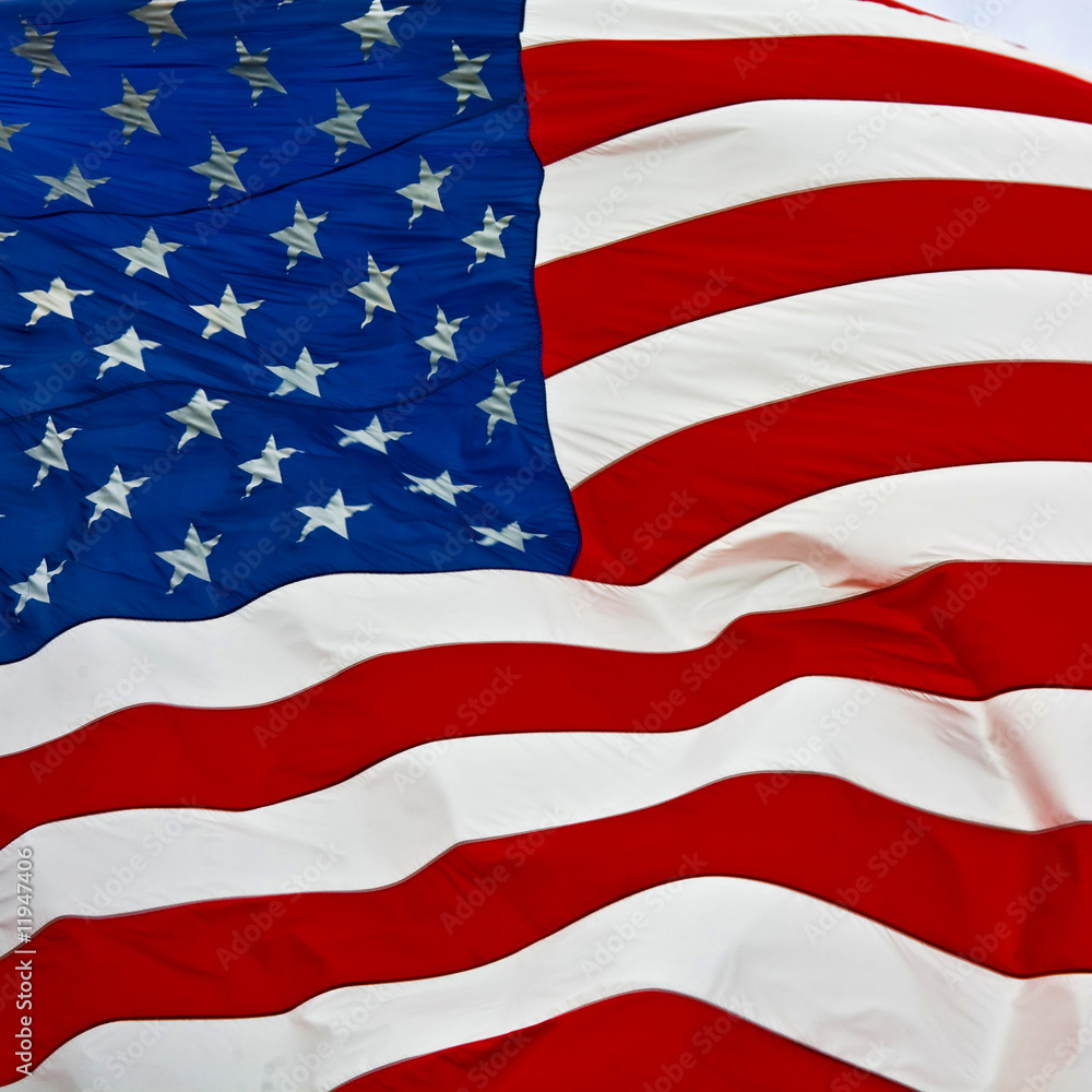 Obraz premium usa flag in a box