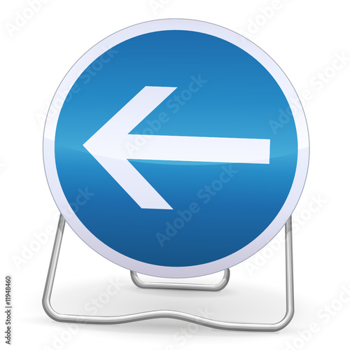 Free Download Obligation de tourner à gauche avant le panneau (ombre) - GFXLoad