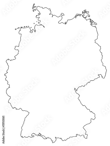 deutschland karte umriss germany map