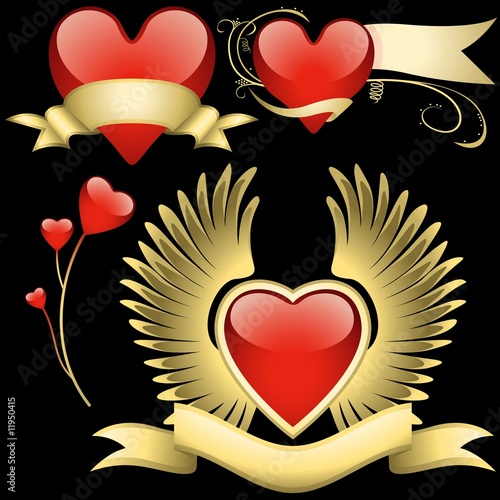 Glass Hearts 7 - colored va...