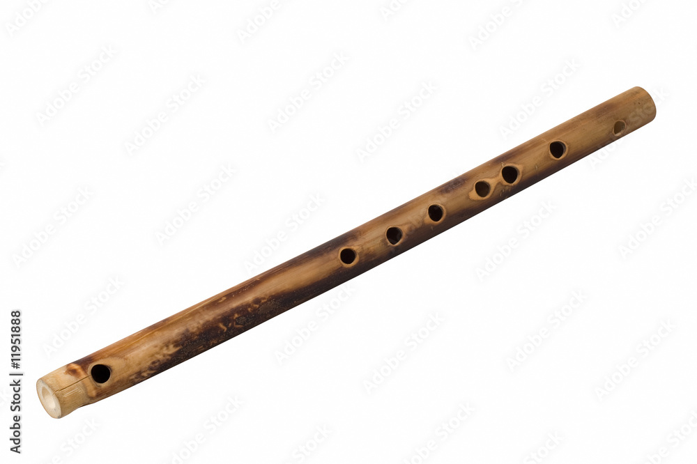 Indian flute, wooden handmade musical instrument Indian flute, wooden handmade musical instrument