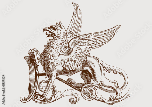 Detail coat of arms/ Griffin