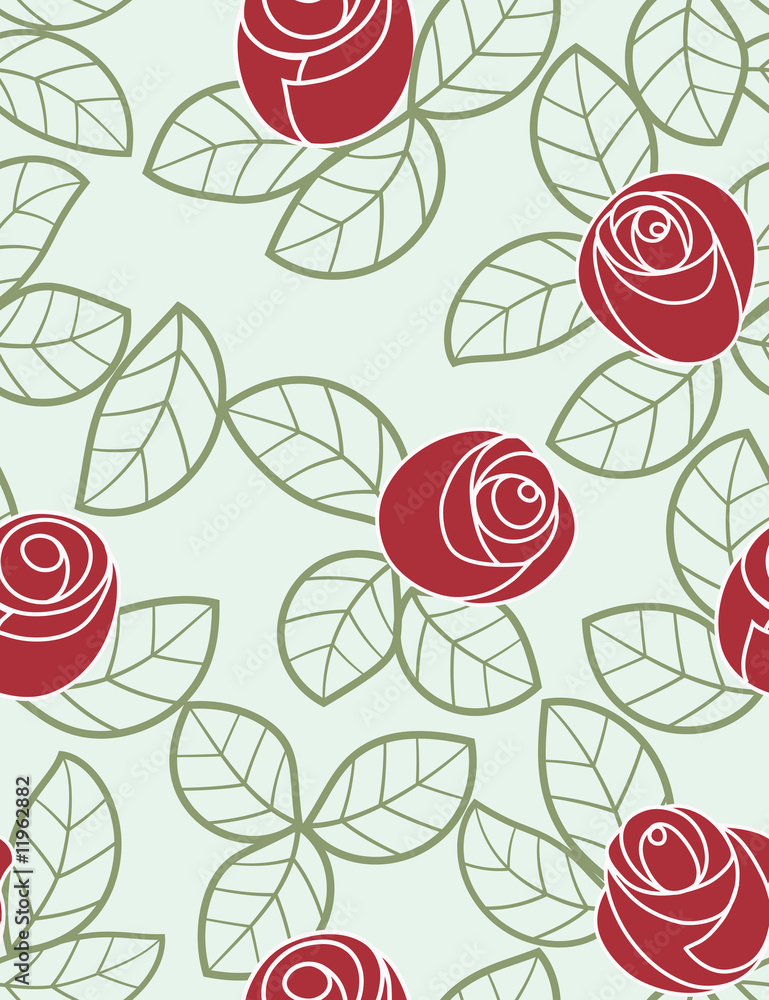 Roses - seamless pattern Roses - seamless pattern
