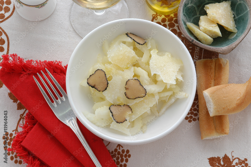 Sedano bianco al tartufo e grana - Contorni Emilia Romagna Sedano bianco al tartufo e grana - Contorni Emilia Romagna