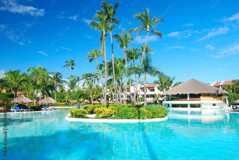 Tropical swimming pool