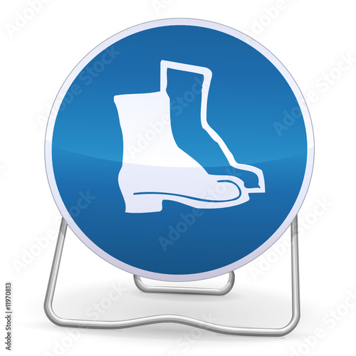 Panneau de protection obligatoire des pieds (ombre)