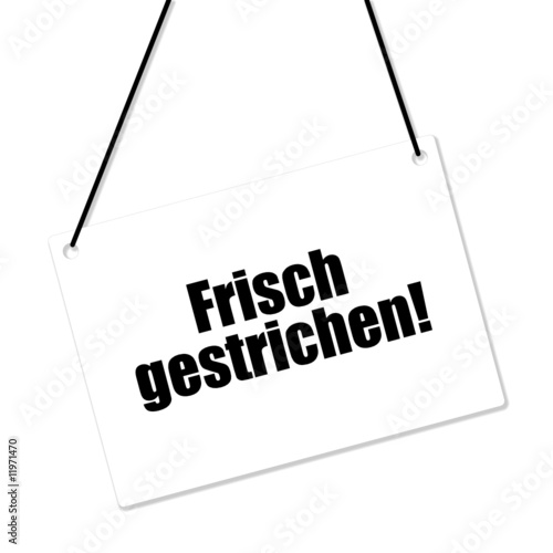 hängeschild frisch gestrichen!