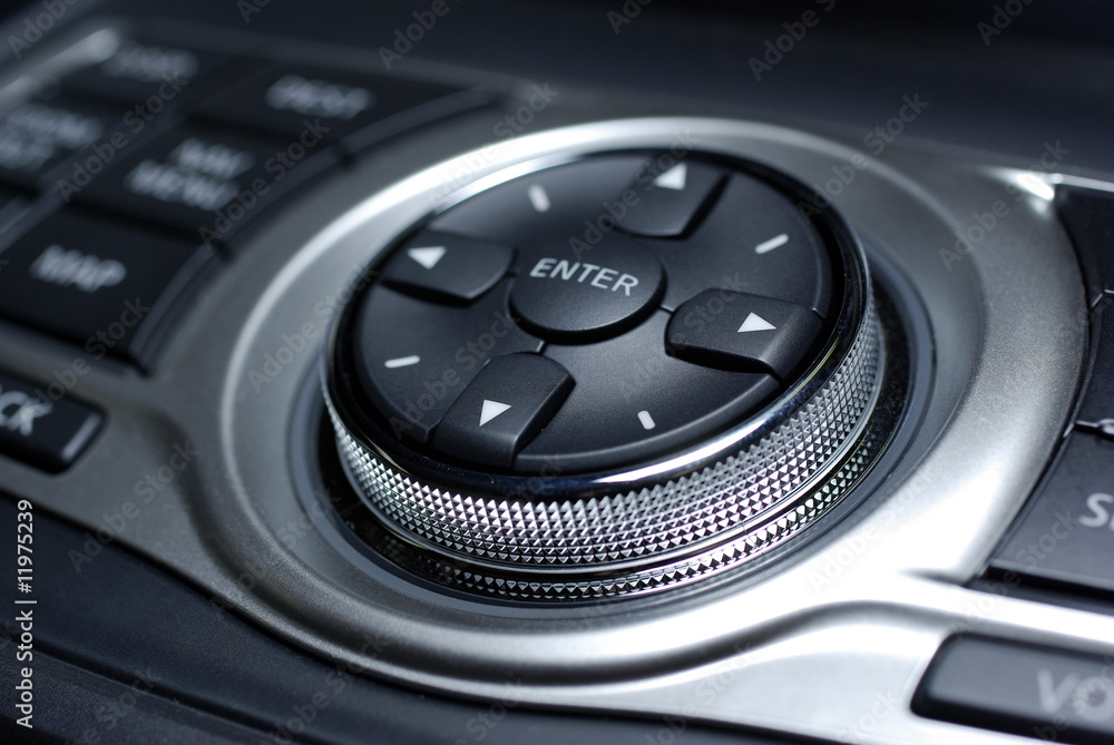 Modern control interface. Interior of luxury japanese car. Modern control interface. Interior of luxury japanese car.