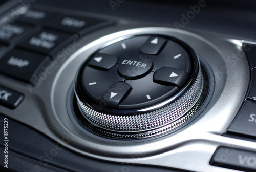 Modern control interface. Interior of luxury japanese car. © Roman