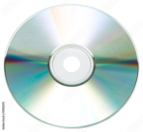 Cd or DVD rom isolated on white background