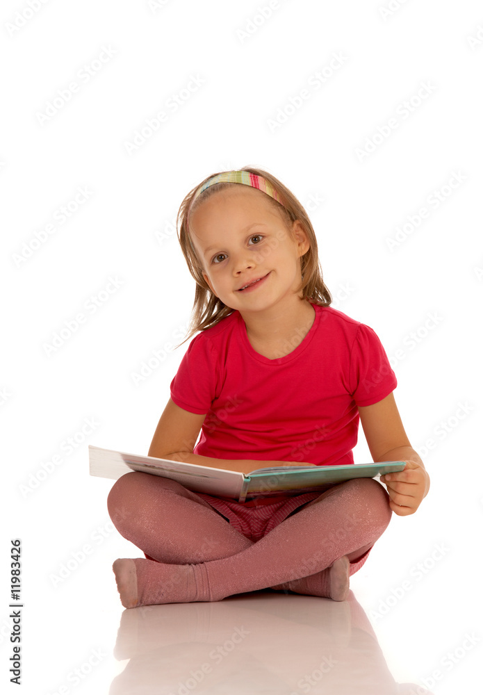 young girl with book young girl with book