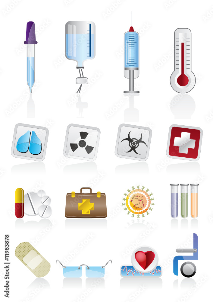 collection of medical themed icons and warning-signs collection of medical themed icons and warning-signs