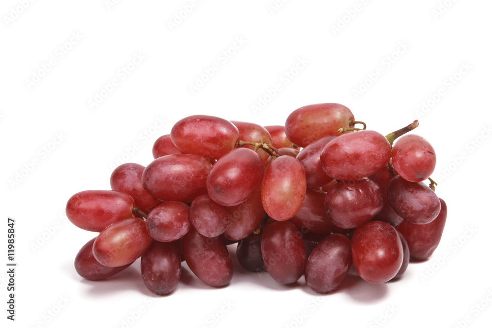 Bunch of red grapes isolated