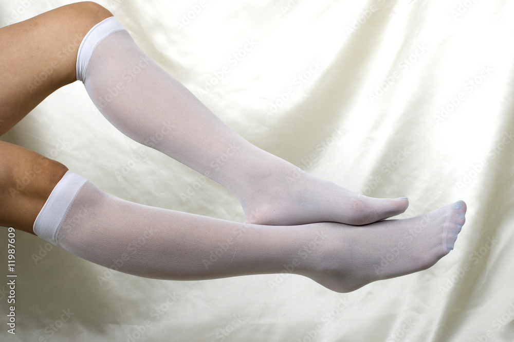 Sexy legs with short stockings Sexy legs with short stockings