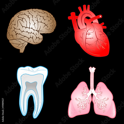 Vector medical icons. Color set. Simply change.