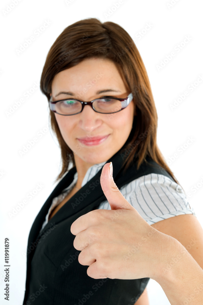 Successful businesswoman isolated on white Successful businesswoman isolated on white