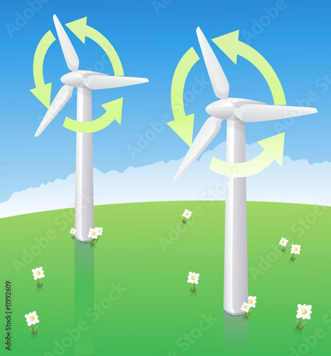 Champ d'éolienne