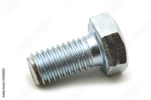 single bolt on white background