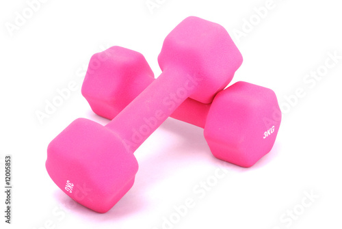 modern pink barbell isolated on white background 7