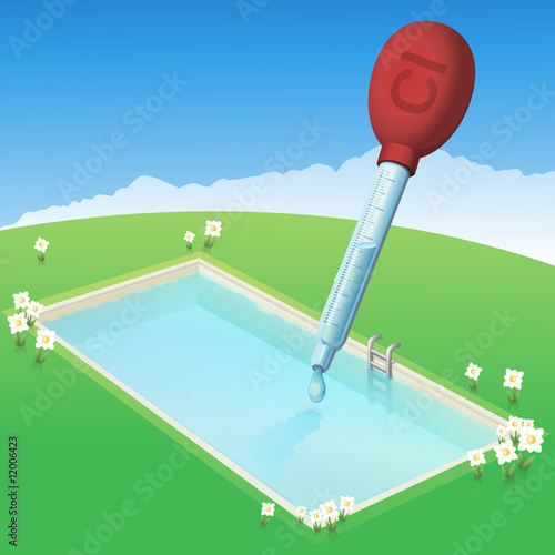 Mettre du chlore dans la piscine