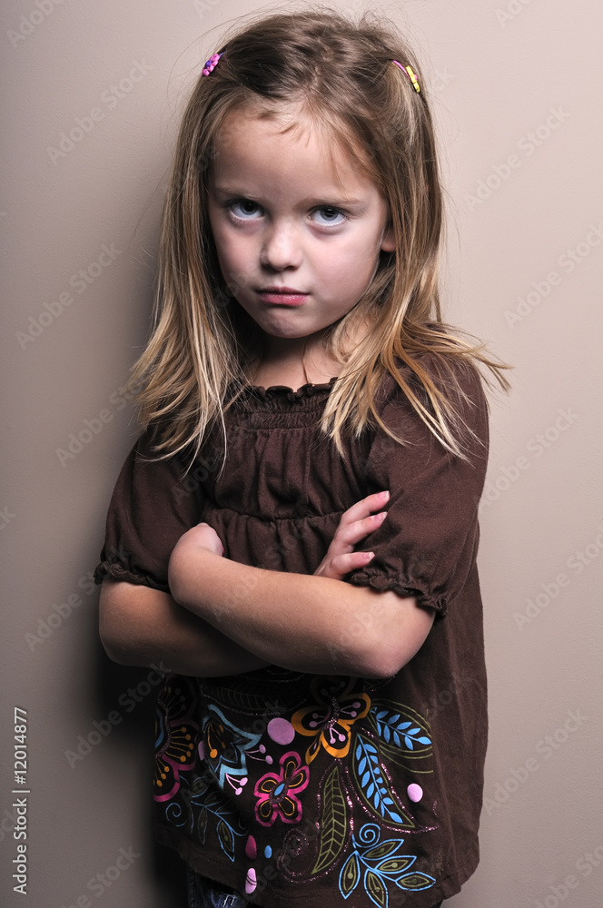 little girl with attitude Stock Photo