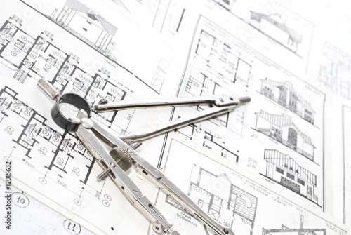 Architecture drawings and working tools © Smart Future