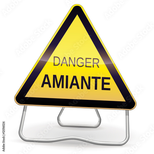 Panneau de danger amiante (ombre)