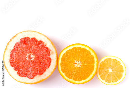 lemon, orange and grapefruit