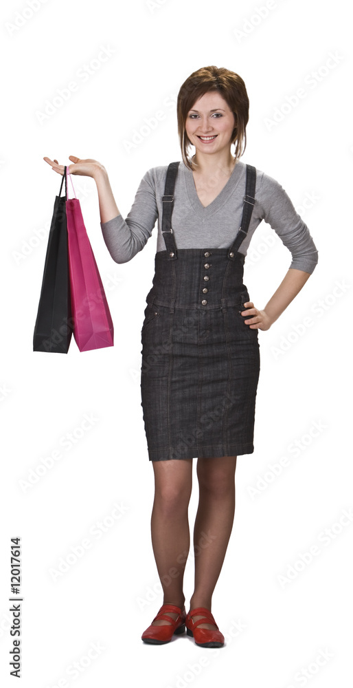 Woman with shopping bags