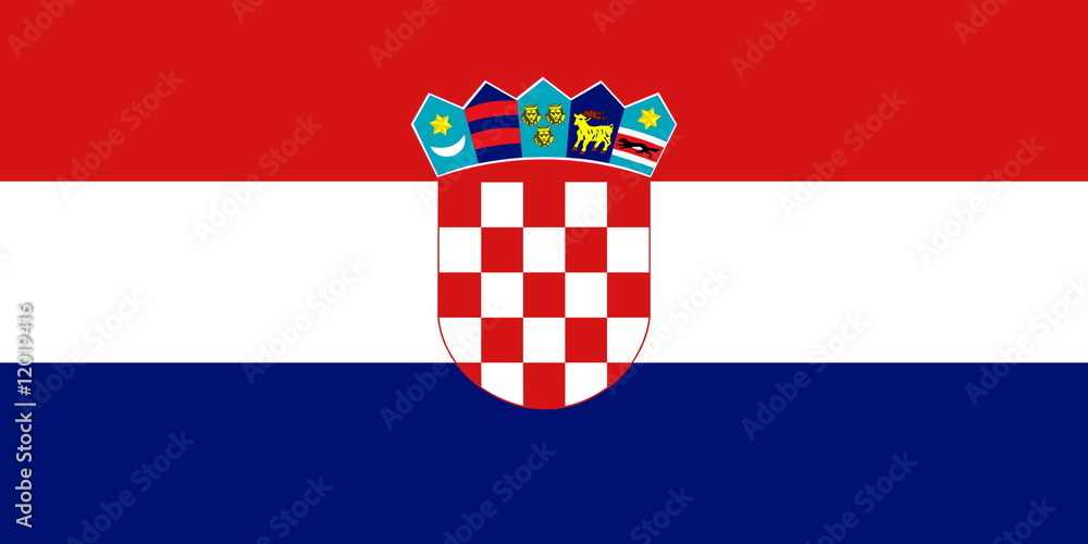 Naklejka premium Flagge Kroatien
