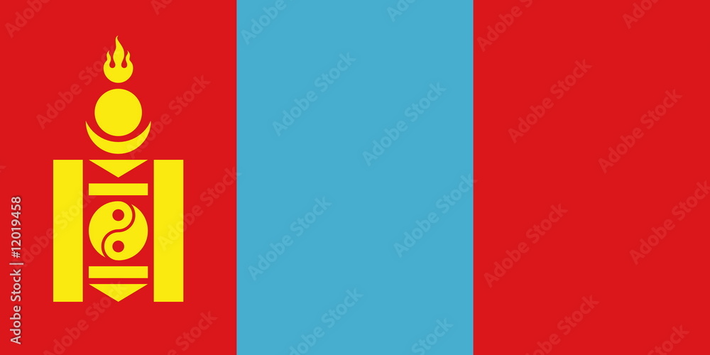 Naklejka premium Flagge Mongolei
