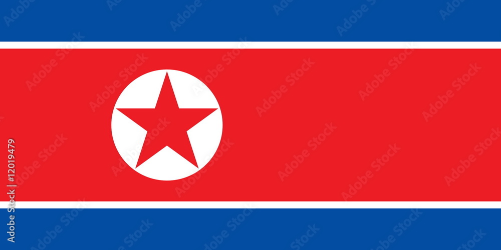 Fototapeta premium Flagge Nordkorea