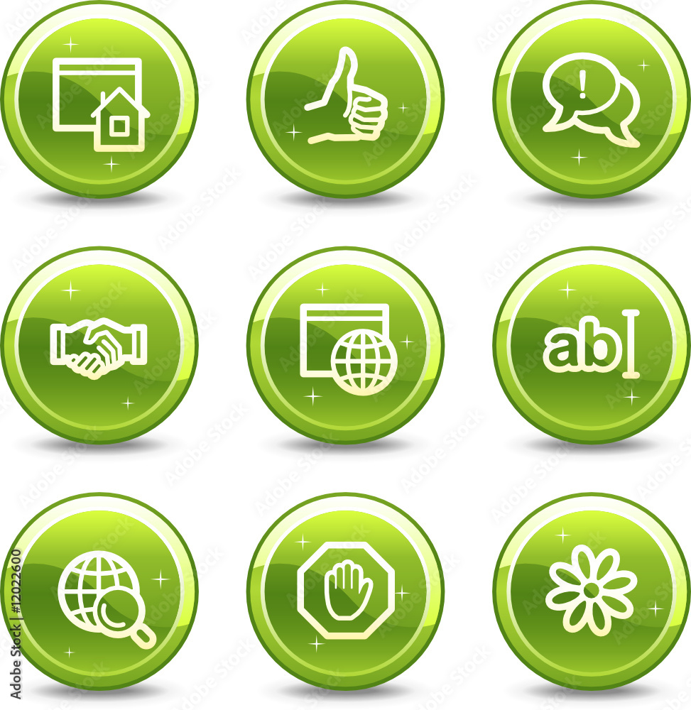Internet communication web icons, glossy buttons series Internet communication web icons, glossy buttons series