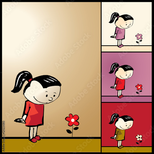 Valentines's day background with flower