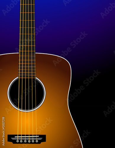 Sunburst acoustic guitar - Realistic