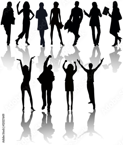 People silhouettes vector