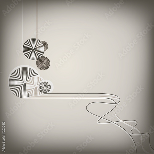 abstract composition with thread