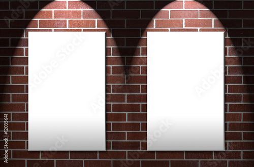 Brick Wall with Twin Notice Areas photo