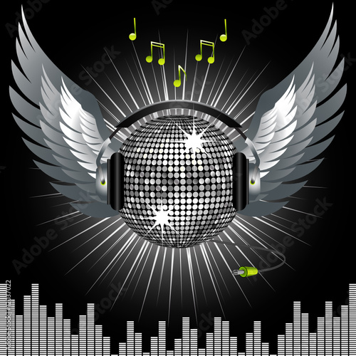 disco ball music background