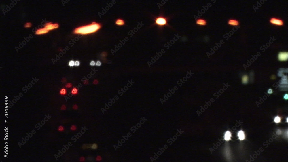 Traffic lights at night on Highway Traffic lights at night on Highway
