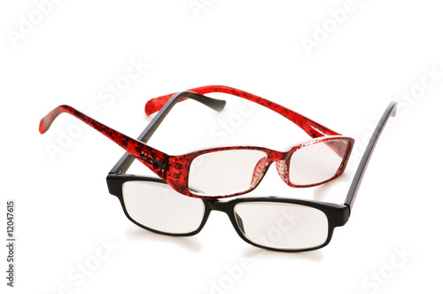Optical glasses isolated on the white background