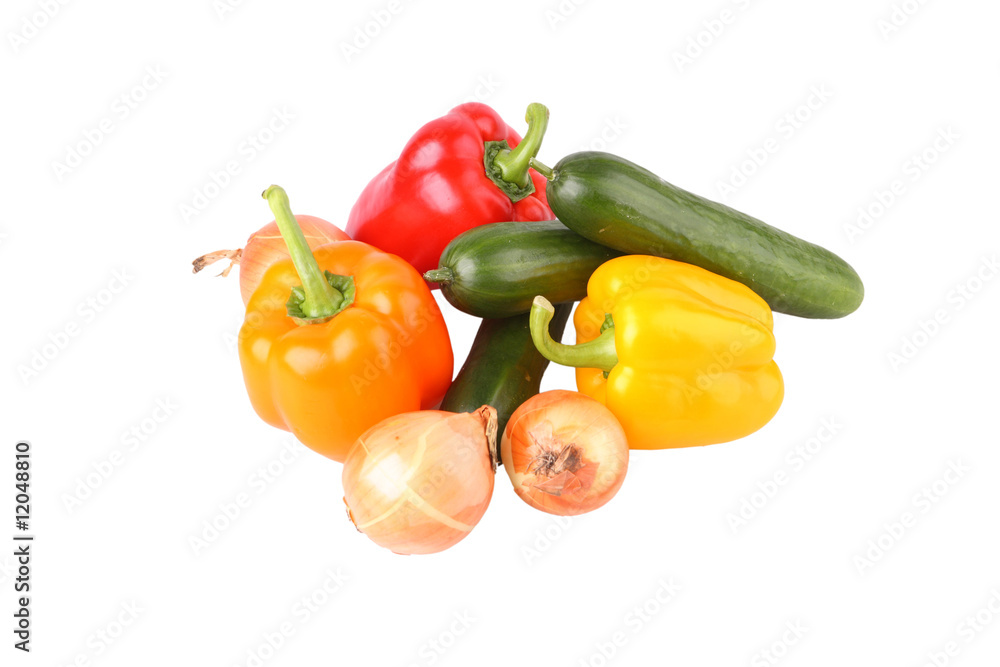 sweet peppers and cucumber sweet peppers and cucumber