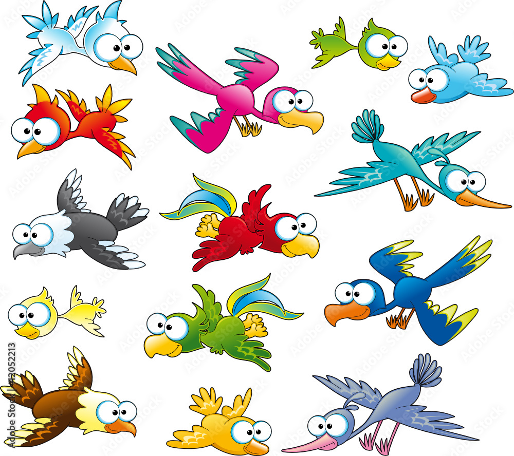 Obraz premium Family of birds