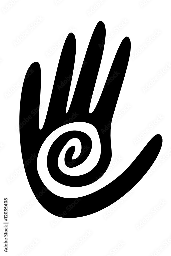 a-native-american-hand-symbol-stock-vector-adobe-stock