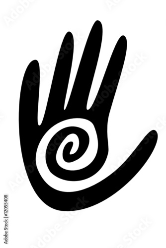 A native american hand symbol
