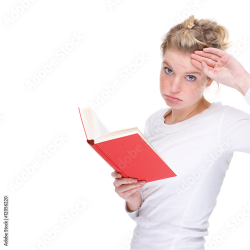 Woman with book